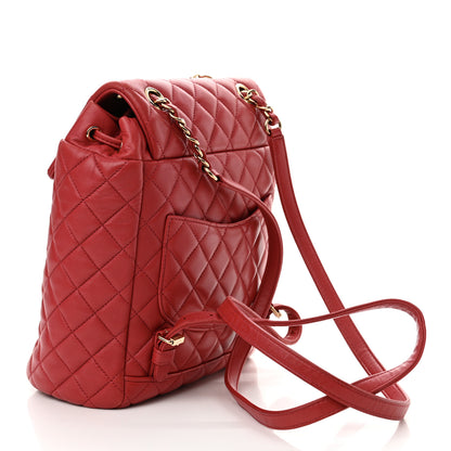 Chanel Lambskin Quilted Small Urban Spirit Backpack Red 3 of 14