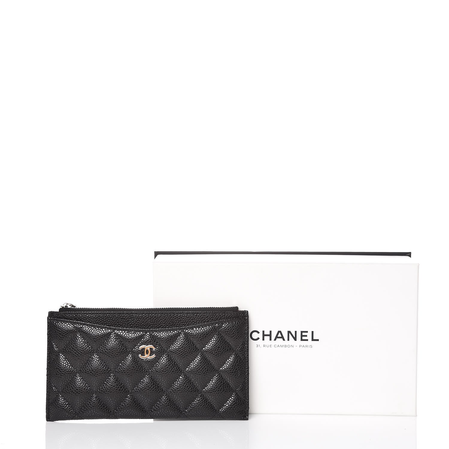 Chanel Caviar Quilted Classic Zip Pouch Black 8 of 8