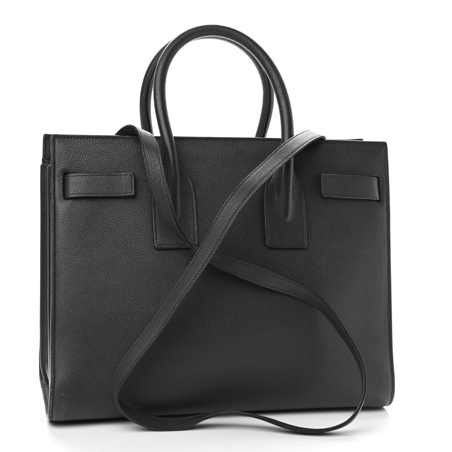 Saint Laurent Grained Calfskin Small Sac De Jour Coal 2 of 11
