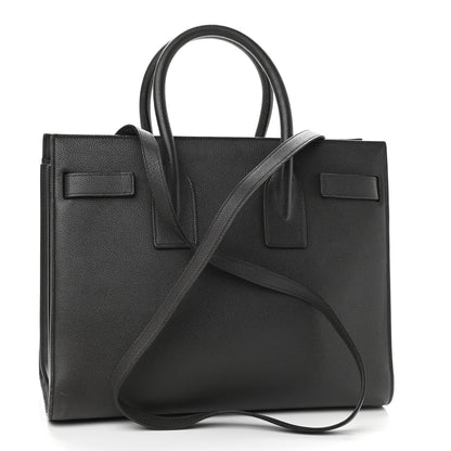 Saint Laurent Grained Calfskin Small Sac De Jour Coal 2 of 11