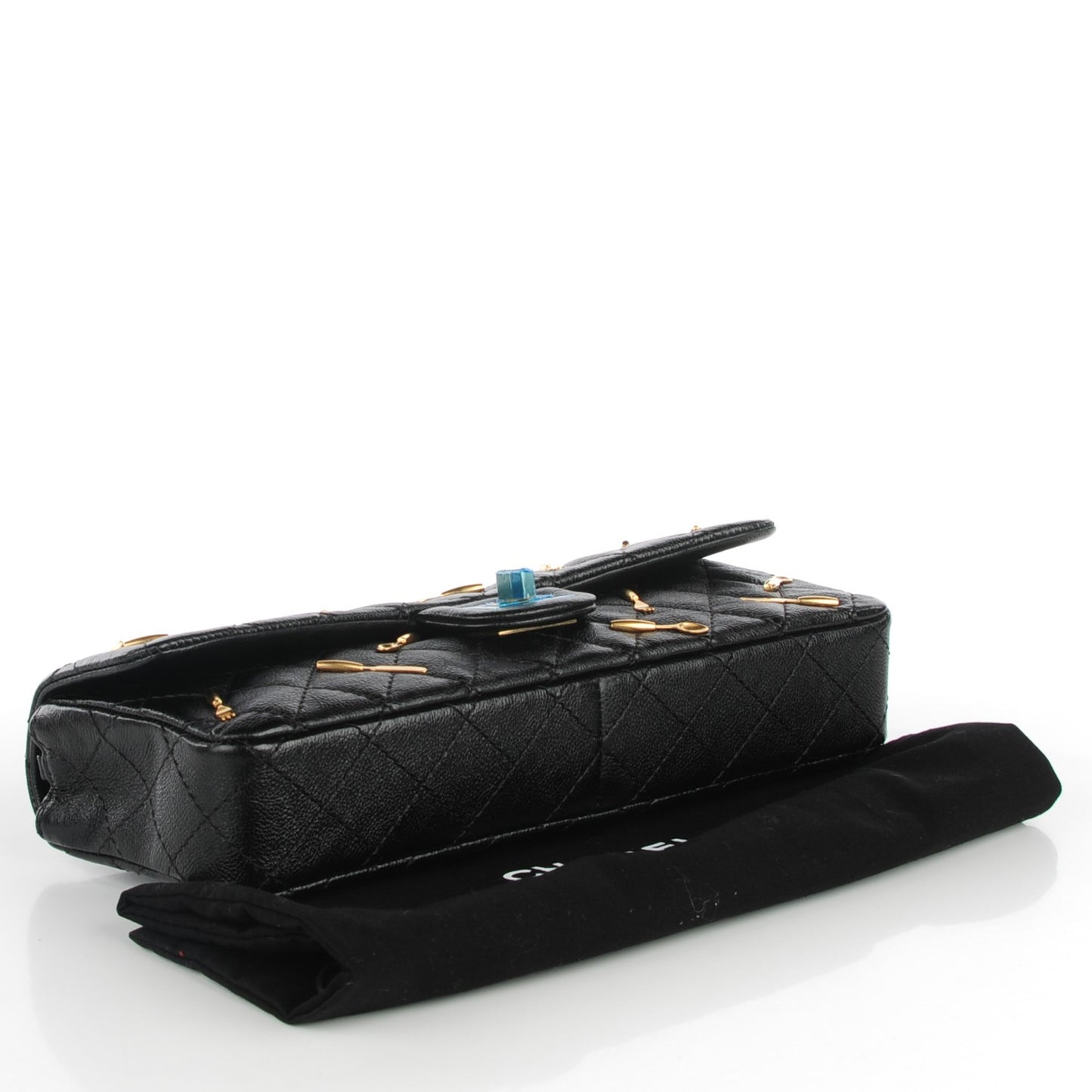 Calfskin Quilted Spoon Charms Brasserie 2.55 Reissue Flap Black