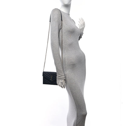 Saint Laurent Calfskin Crocodile Embossed Small Classic Monogram Kate Tassel Satchel Black 2 of 10