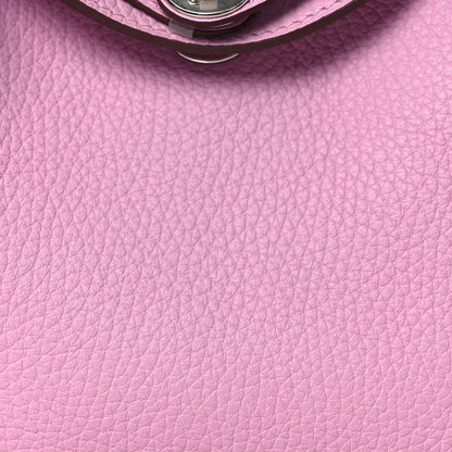 Hermes Taurillon Clemence Mini Lindy 20 Mauve Sylvestre 8 of 14
