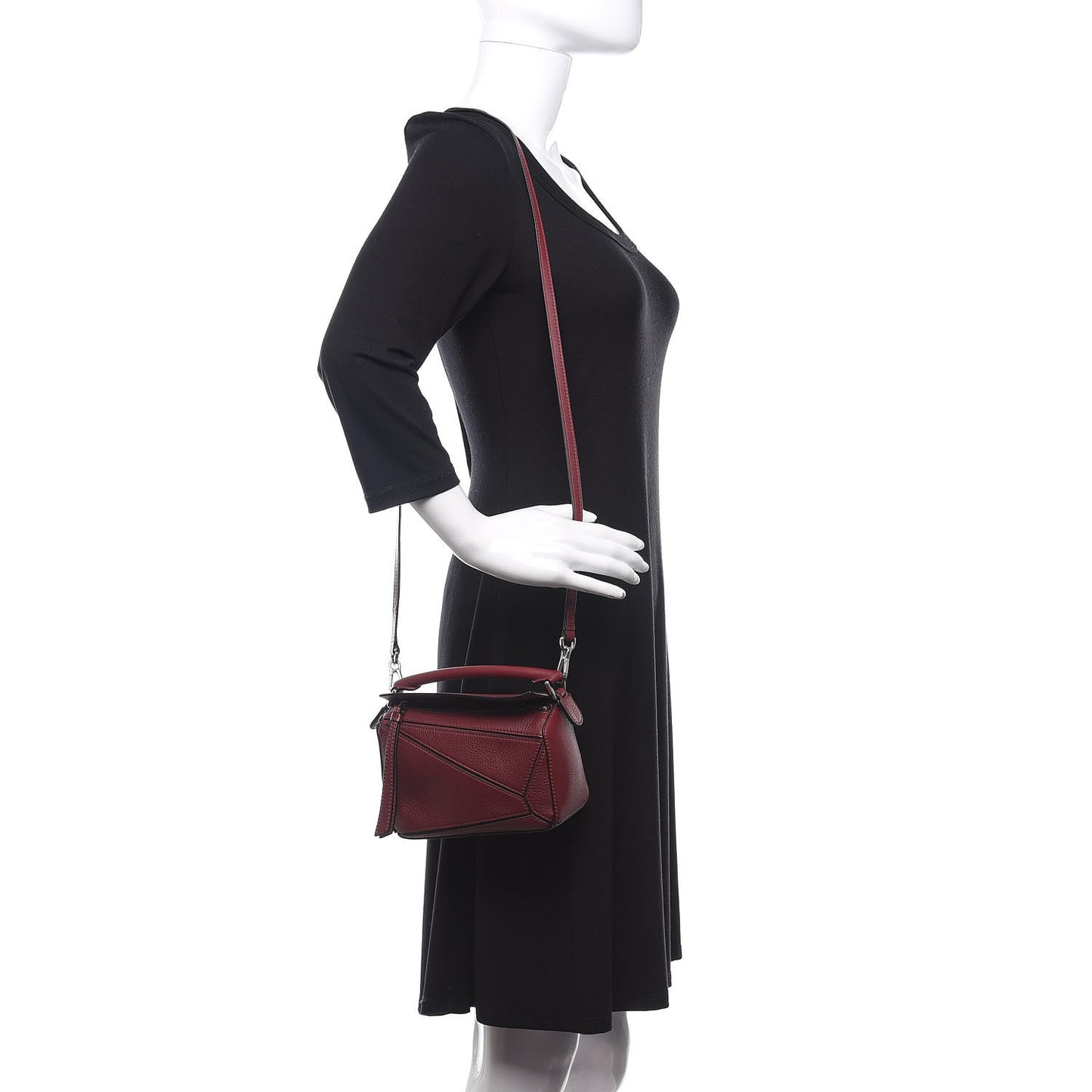 Calfskin Mini Puzzle Bag Wine