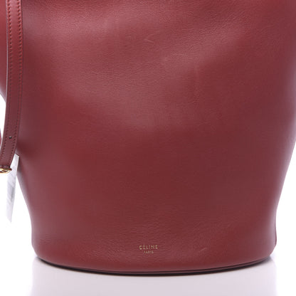 Celine Smooth Calfskin Clasp Bucket Bag Red 9 of 11