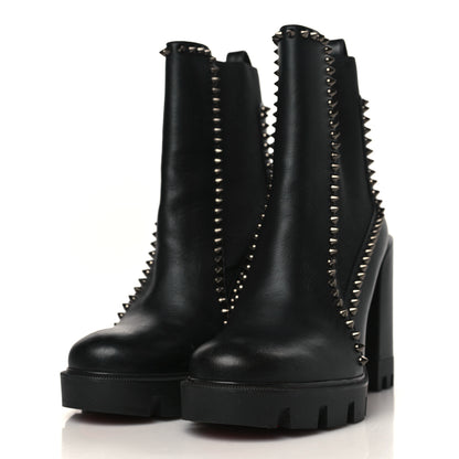 Christian Louboutin Nappa Out Line Spike Lug 100 Boots 37.5 Black 3 of 8
