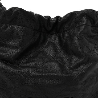 Chanel Shiny Caviar Quilted Monochrome Small Chanel 22 Black 9 of 11
