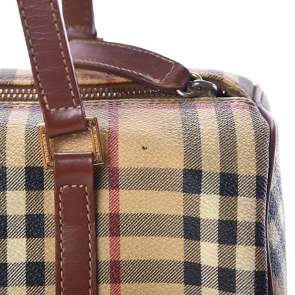 Burberry Haymarket Check Barrel Bag Brown 12 of 15