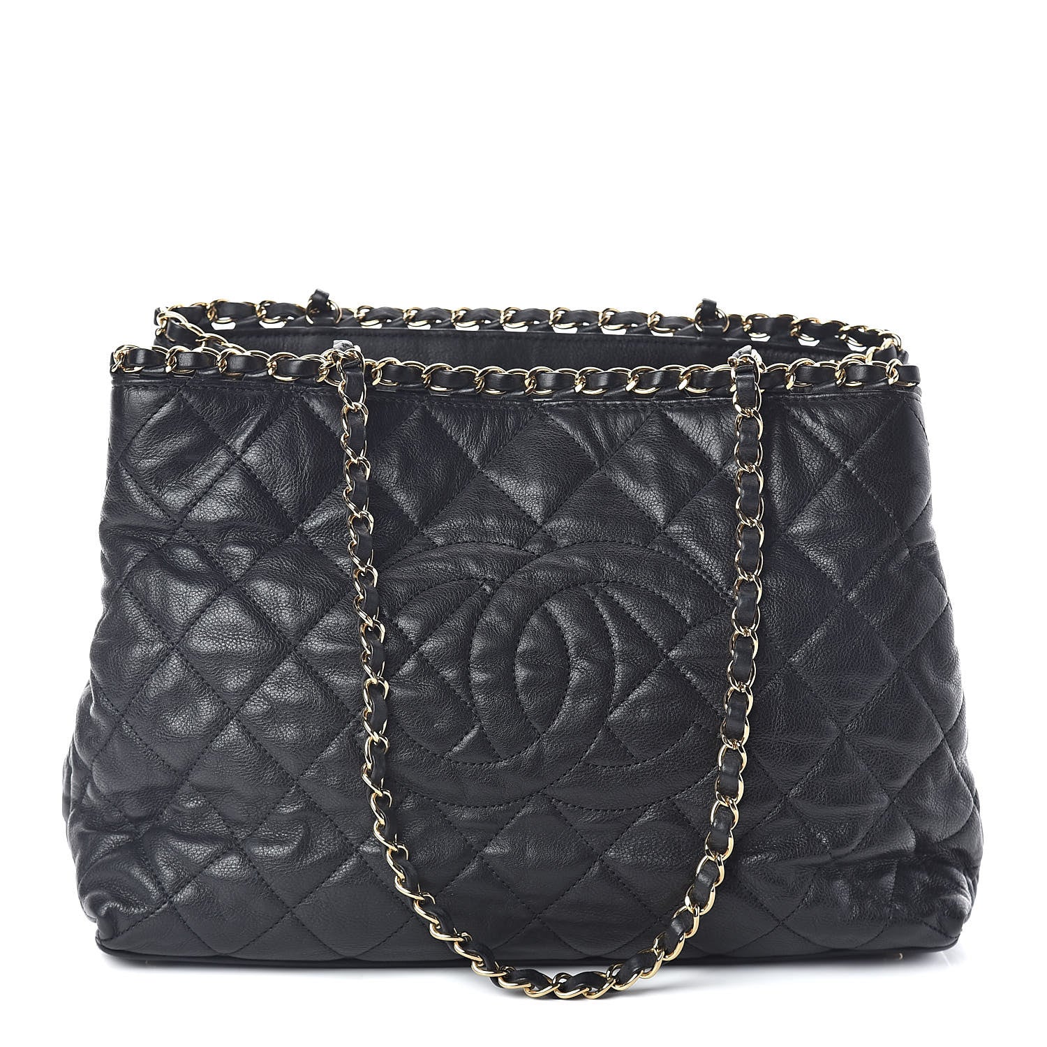 Chanel Calfskin Quilted Small Chain Me Tote Black 1 of 8
