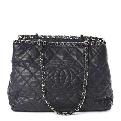 Chanel Calfskin Quilted Small Chain Me Tote Black 1 of 8