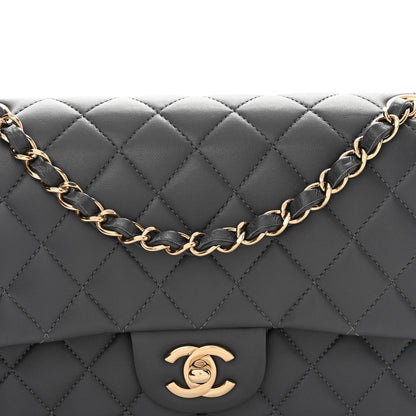 Chanel Caviar Quilted Medium Double Flap Dark Grey 8 of 13
