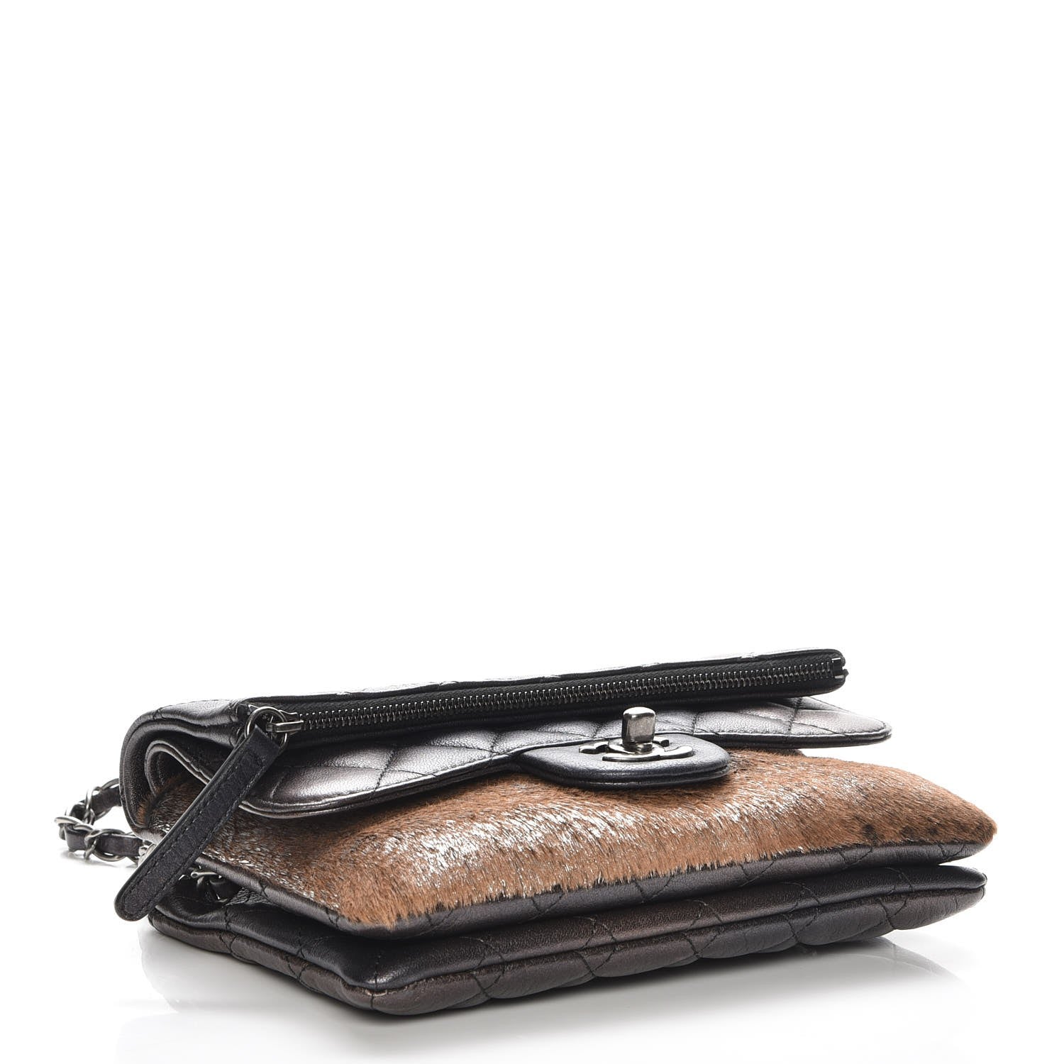 Chanel Metallic Lambskin Pony Hair Multi Bag Bronze 4 of 9