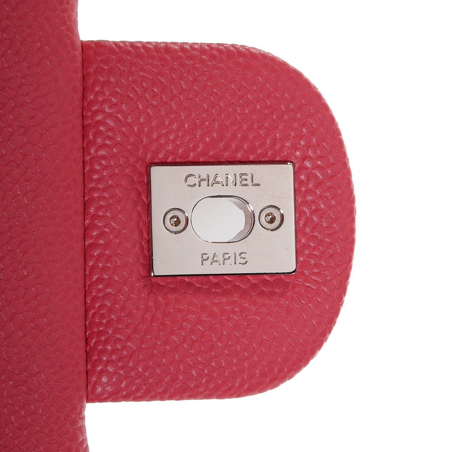 Caviar Quilted Medium Easy Flap Coral