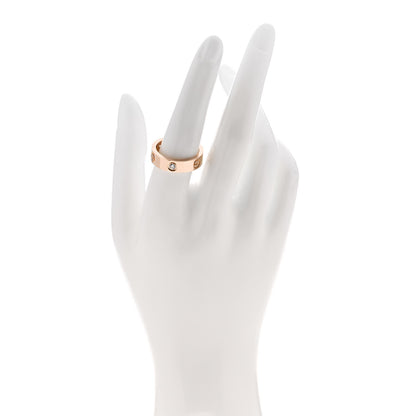 Cartier 18K Pink Gold 3 Diamond 5.5mm LOVE Ring 56 7.5 2 of 4