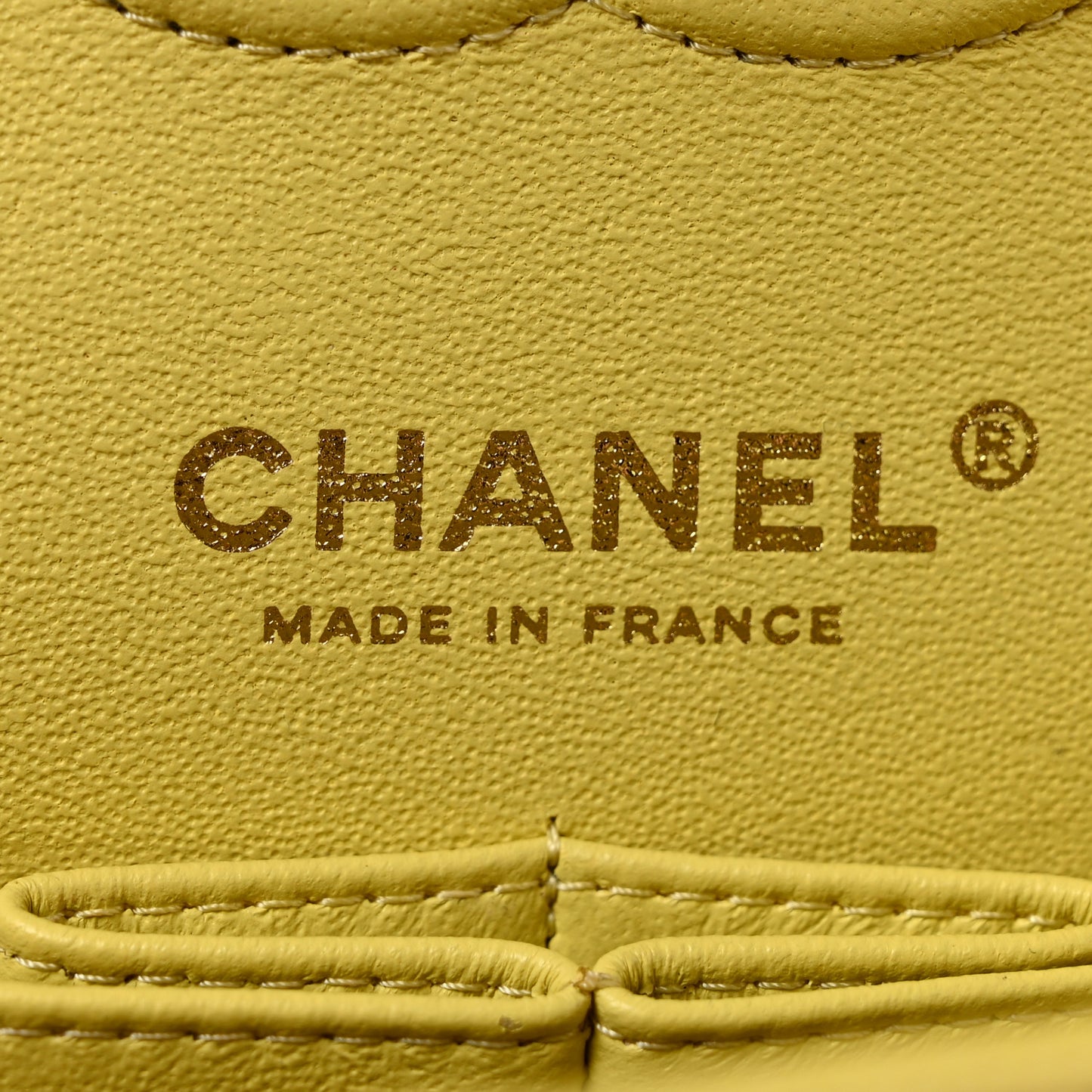 Caviar Quilted Small Double Flap Light Yellow