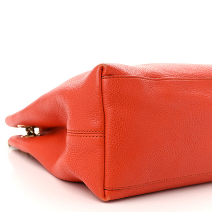 Gucci Pebbled Calfskin Medium Soho Chain Shoulder Bag Sun Orange 9 of 11