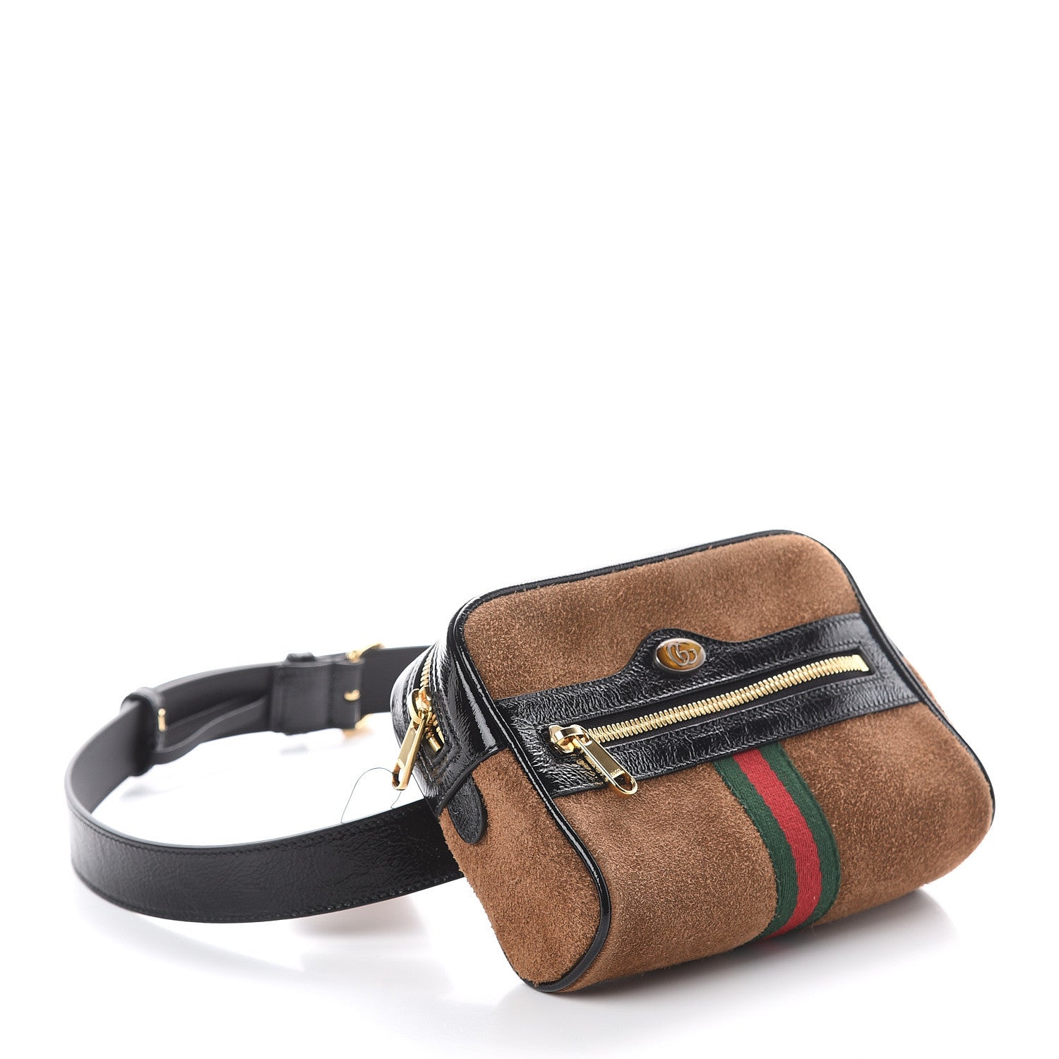 Gucci Suede Small Ophidia Belt Bag 85 34 Brown 3 of 8