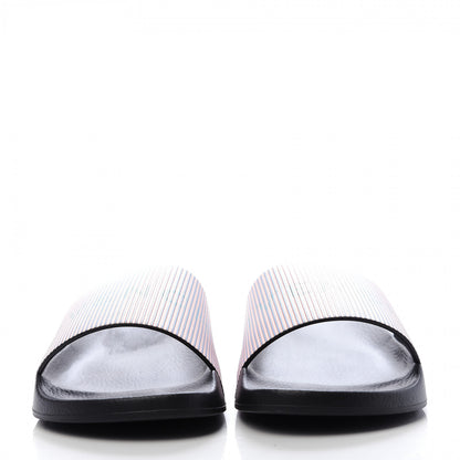 Givenchy Metallic Calfskin Logo Womens Pool Slide Sandals 35 Light Pink 2 of 9