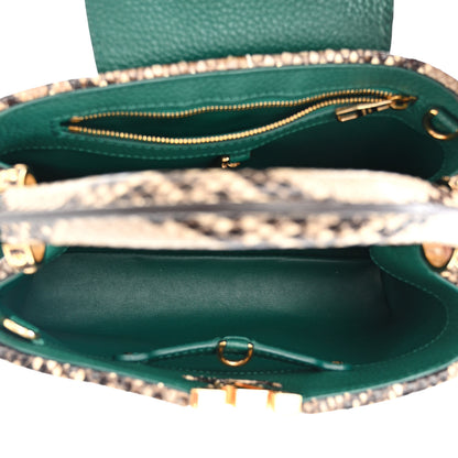 Louis Vuitton Taurillon Snakeskin Capucines BB Emerald 5 of 10