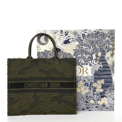 Christian Dior Canvas Embroidered Camouflage Book Tote Green 12 of 12