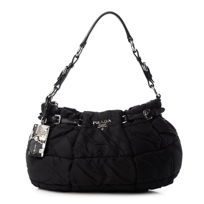 Prada Tessuto Nylon Quilted Shoulder Bag Black 1 of 10