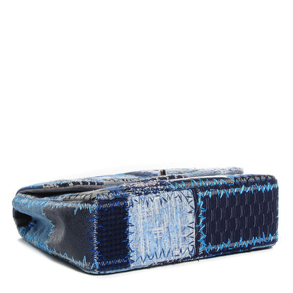 Chanel Patchwork Jumbo Single Flap Blue 4 of 8