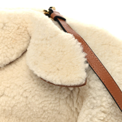 Loewe Shearling Mini Bunny Crossbody Bag Natural 8 of 12