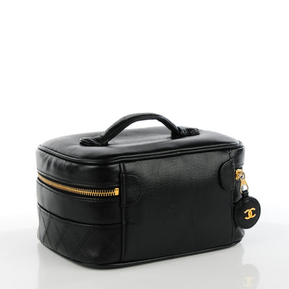 Chanel Calfskin Vanity Cosmetic Case Black 3 of 9