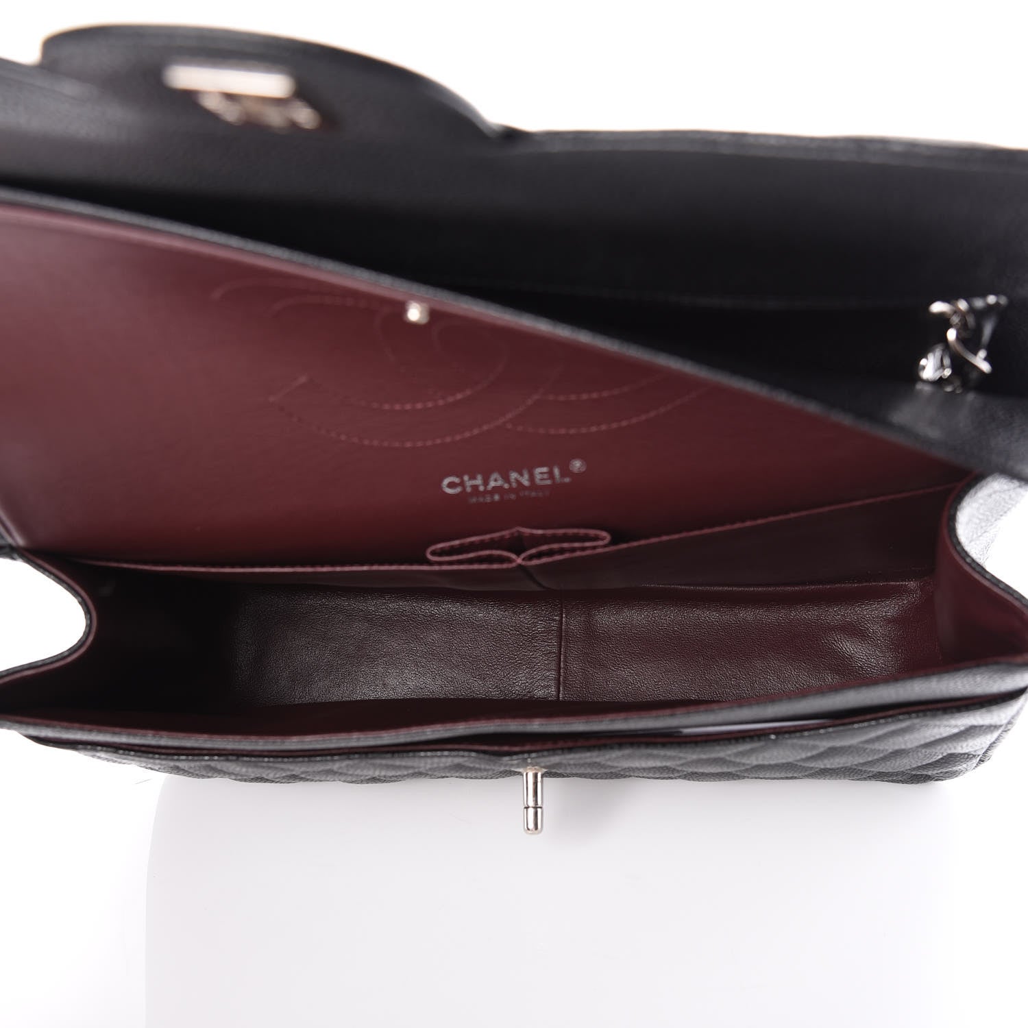 Chanel Caviar Quilted Jumbo Double Flap Black 7 of 10