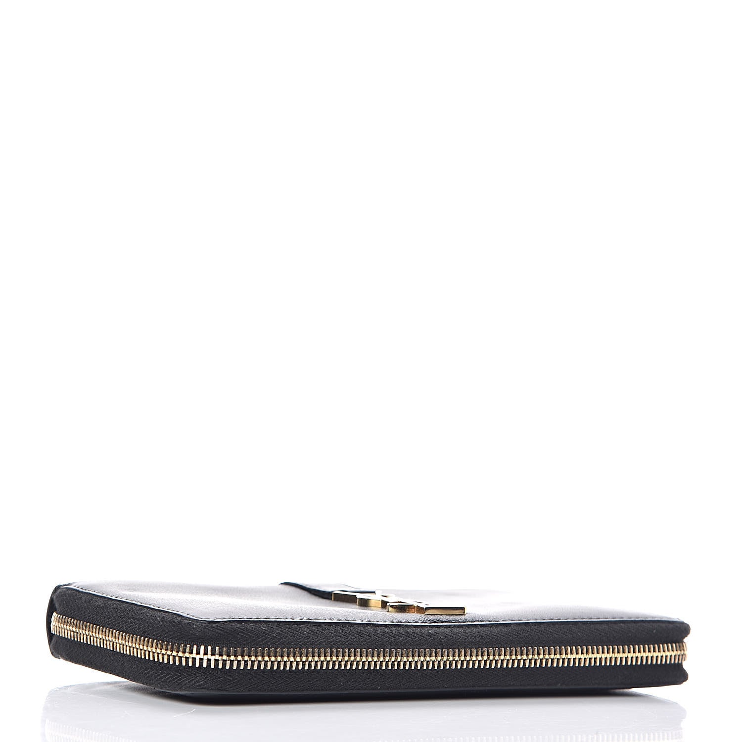 Saint Laurent Calfskin Monogram Zip Around Wallet Black 4 of 8