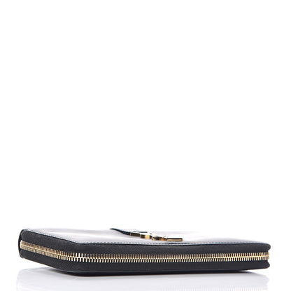Saint Laurent Calfskin Monogram Zip Around Wallet Black 4 of 8