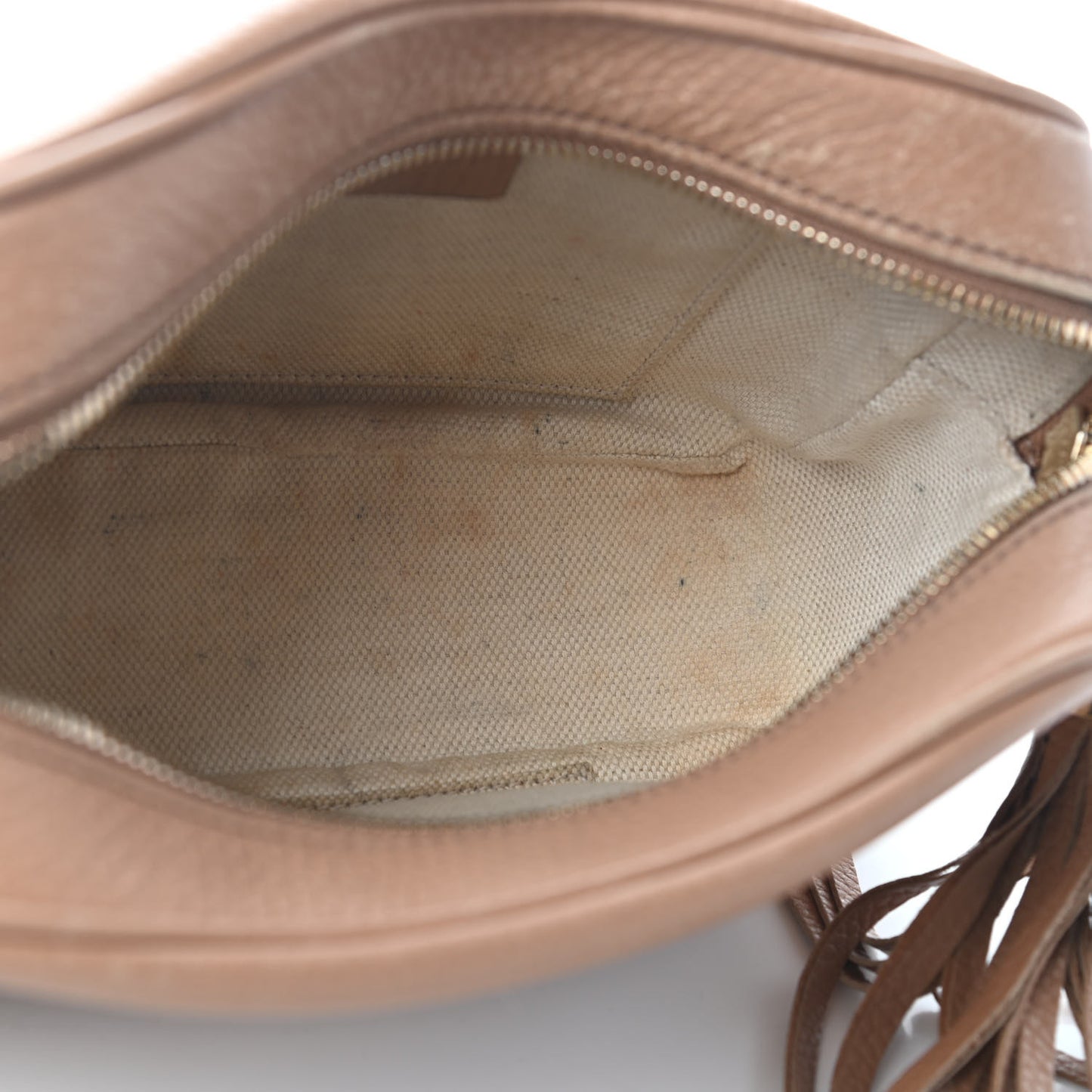 Pebbled Calfskin Small Soho Disco Bag Camelia