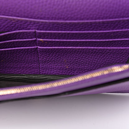 Gucci Pebbled Calfskin Soho Wallet on Chain Shine Purple 11 of 16