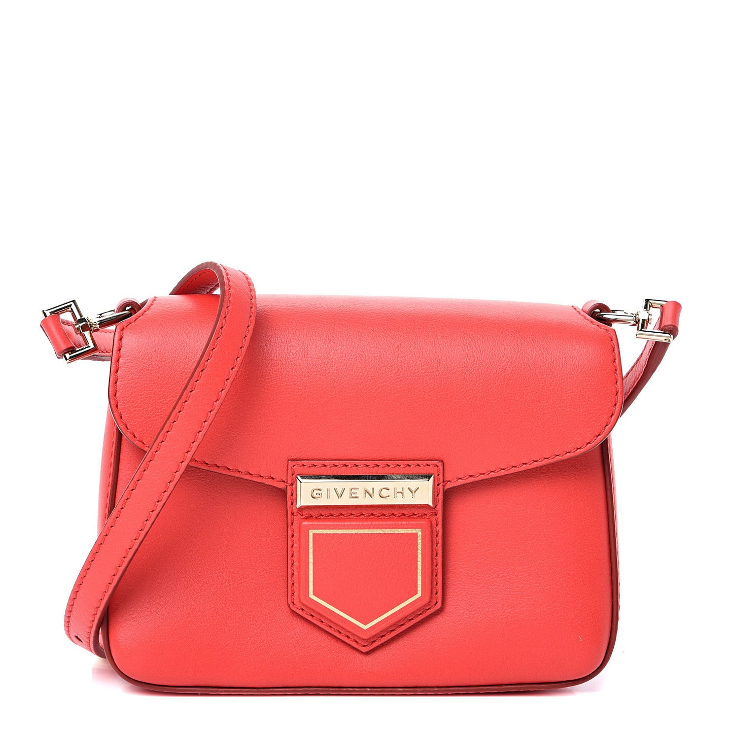 Calfskin Mini Nobile Shoulder Bag Red