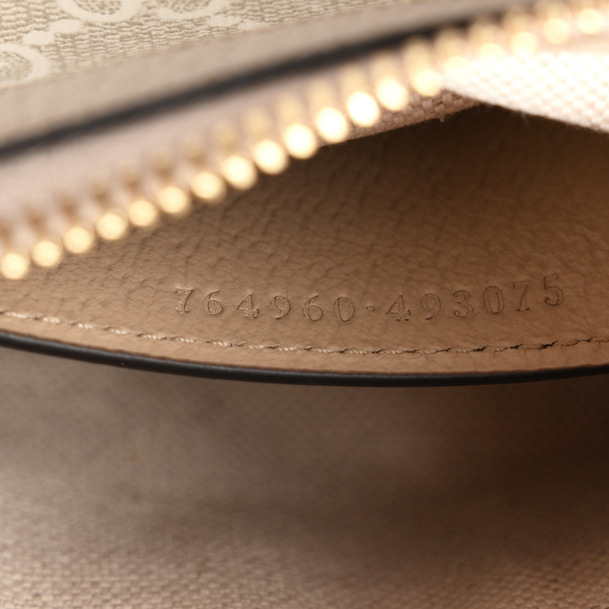GG Supreme Monogram Textured Dollar Calfskin Web Mini Ophidia GG Handbag Beige Mystic White Oatmeal
