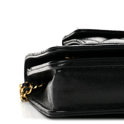 Chanel Caviar Quilted Pocket Clutch With Chain WOC Black 10 of 14