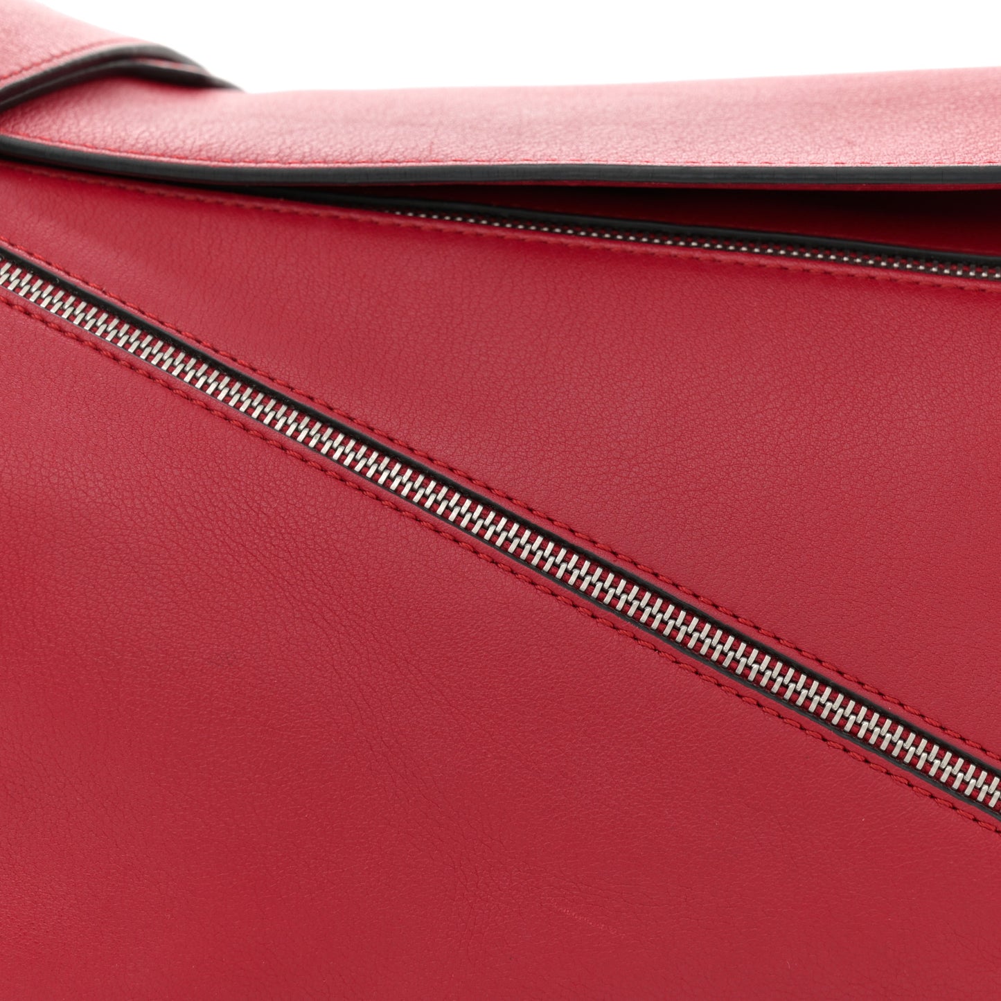 Calfskin Medium Puzzle Bag Rouge