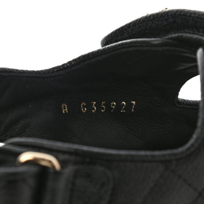Chanel Grained Calfskin Velcro Dad Sandals 41 Black 7 of 8