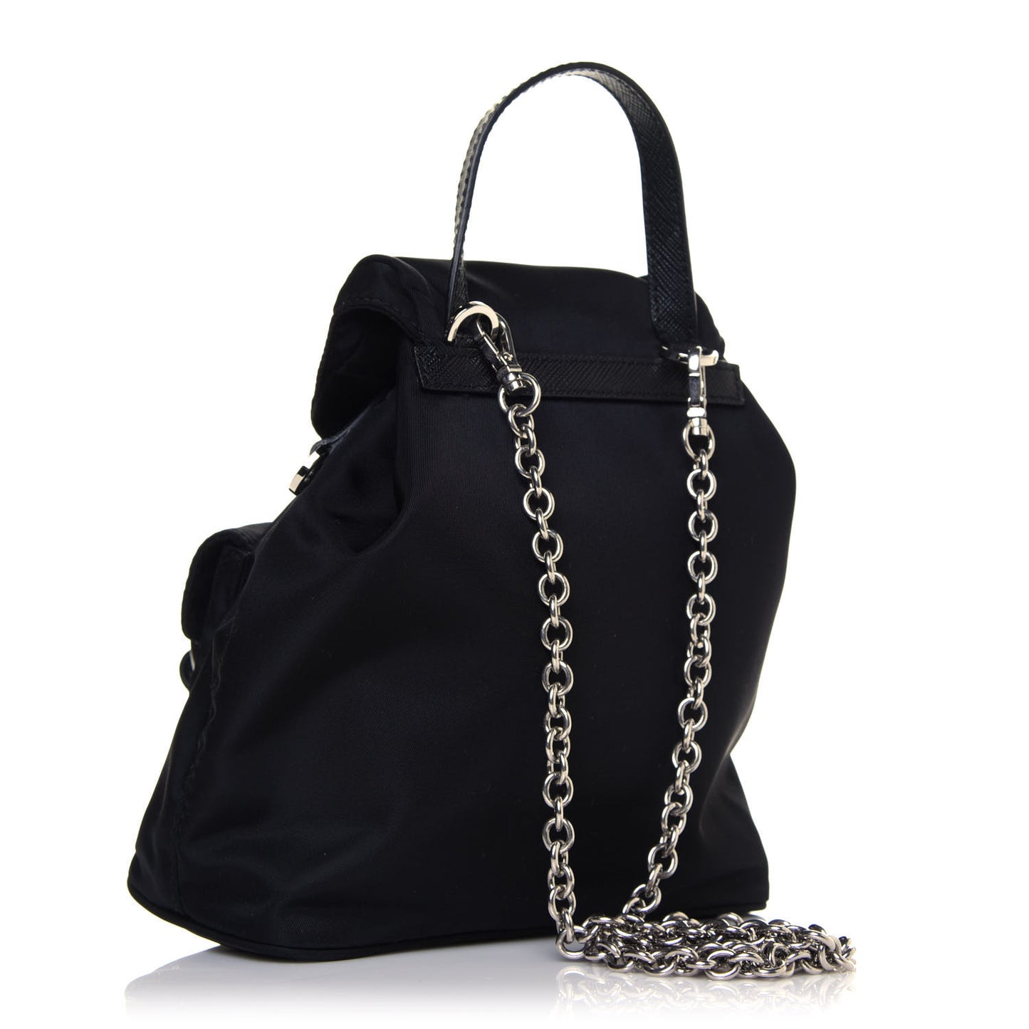 Nylon Vela Mini Crossbody Backpack Black