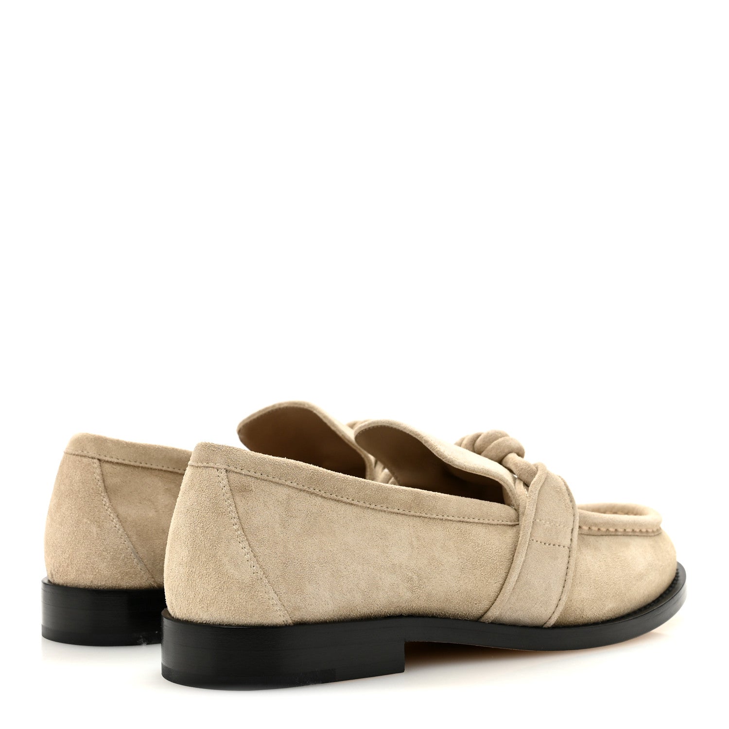 Bottega Veneta Suede Astaire Knot Loafers 38 Ecru 5 of 9