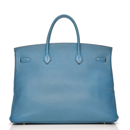 Hermes Togo Birkin 40 Blue Jean 4 of 29