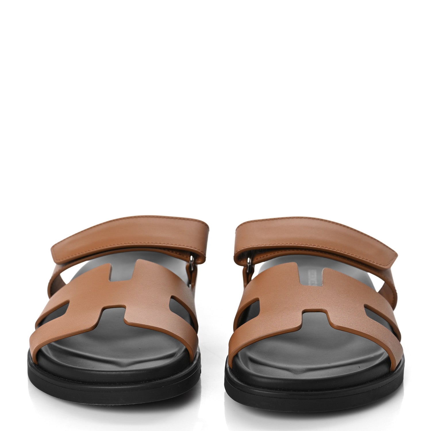 Hermes Calfskin Womens Chypre Sandals 36.5 Gold 2 of 11