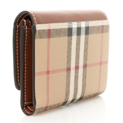 Burberry Grainy Calfskin Vintage Check Small Folding Wallet Archive Beige Tan 3 of 10