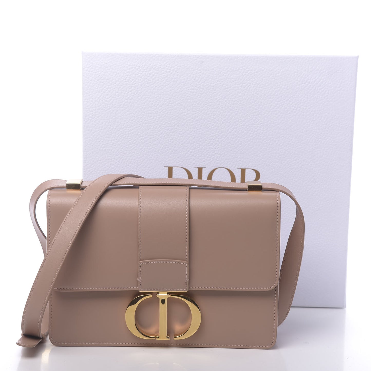 Calfskin 30 Montaigne Flap Bag Pale Pink