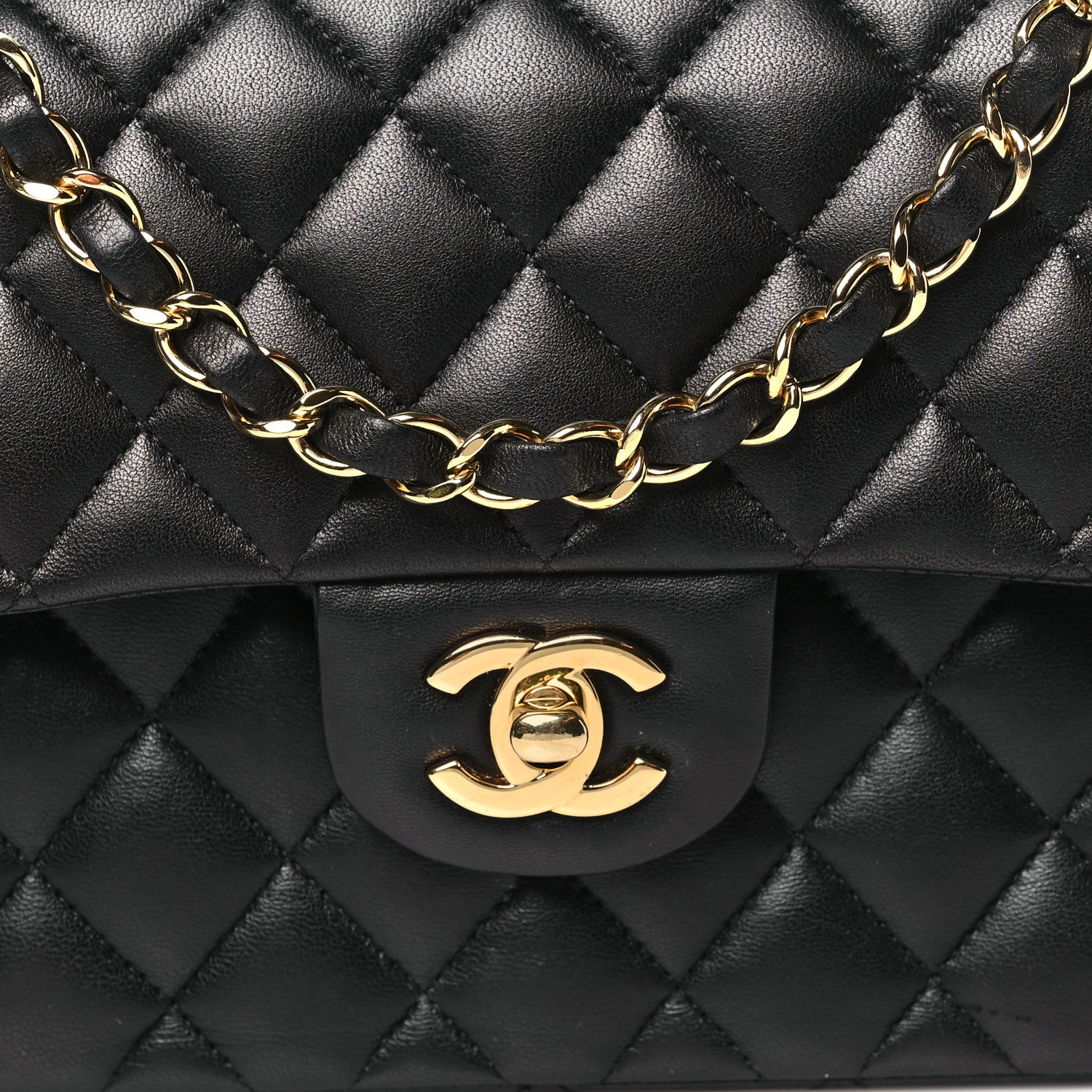 Chanel Lambskin Quilted Small Double Flap Black 8 of 10