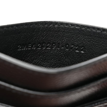 Saint Laurent Grain De Poudre Matelasse Chevron Monogram Credit Card Case Black 7 of 7