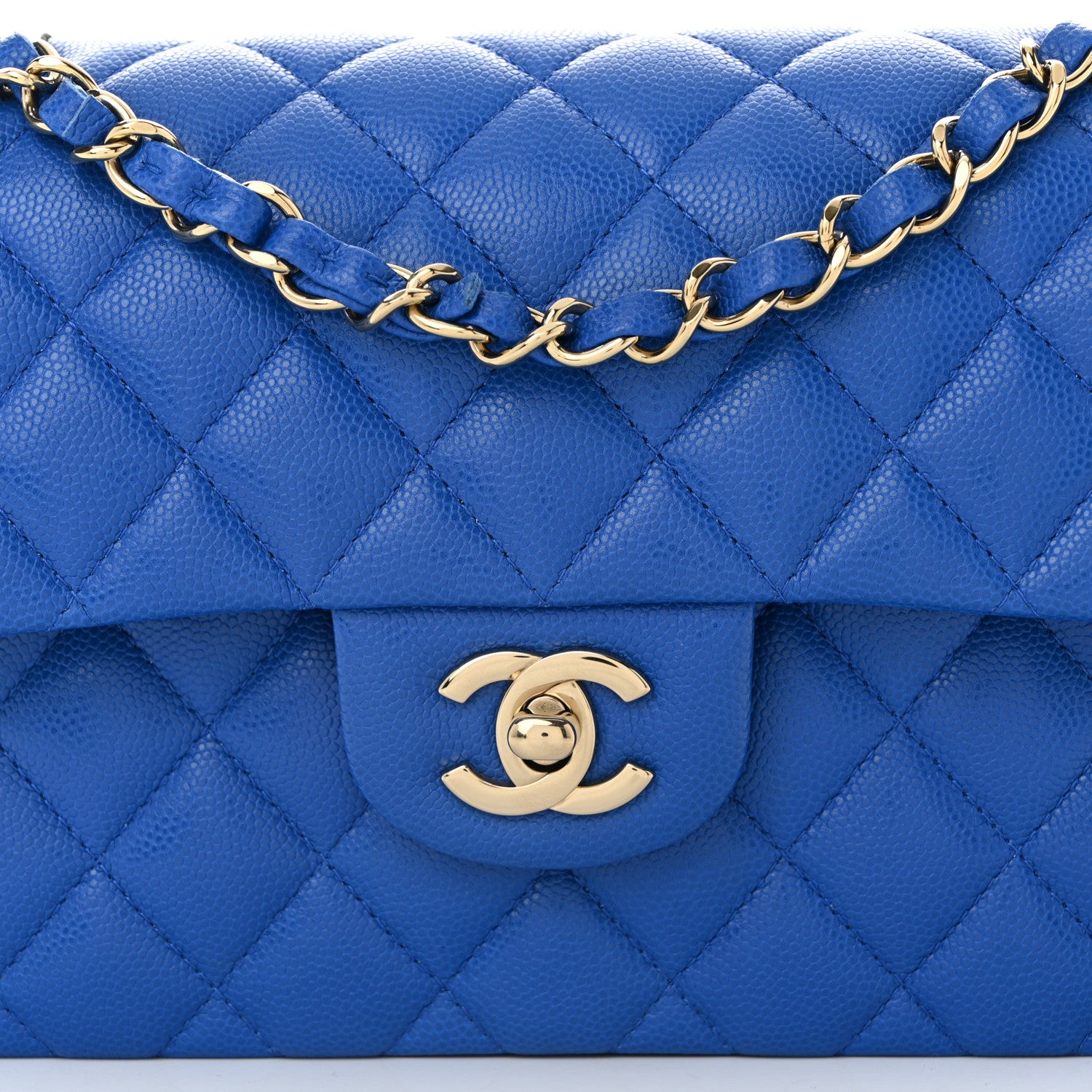 Chanel Caviar Quilted Small Double Flap Dark Blue 8 of 11