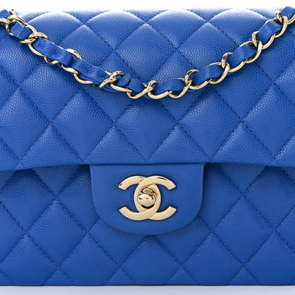 Chanel Caviar Quilted Small Double Flap Dark Blue 8 of 11