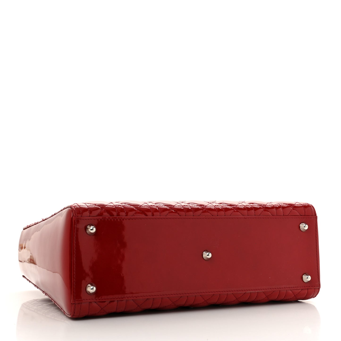 Patent Cannage Large Lady Dior Red