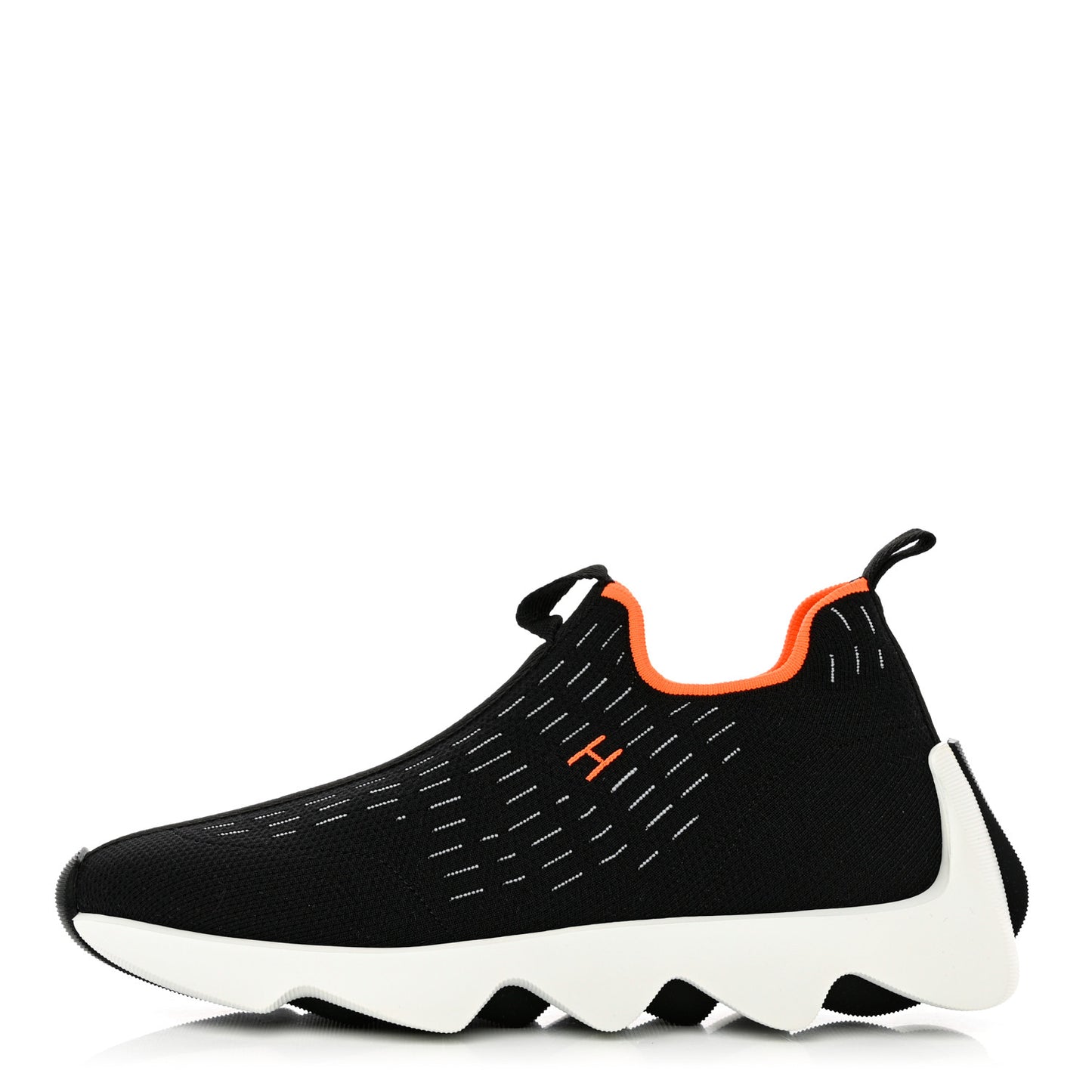 Technical Canvas Goatskin Womens Eclair Sneakers 38.5 Black